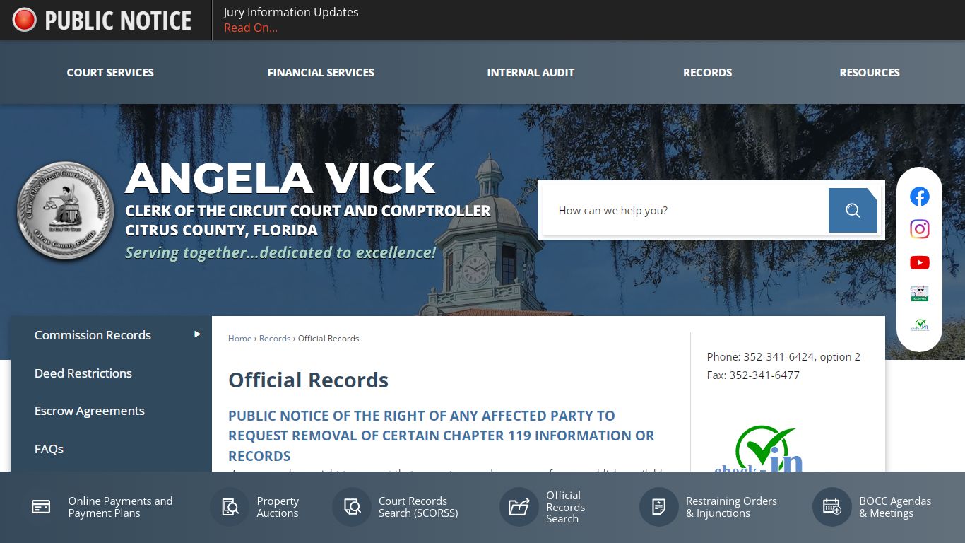 Official Records | Citrus County Clerk of Courts, FL