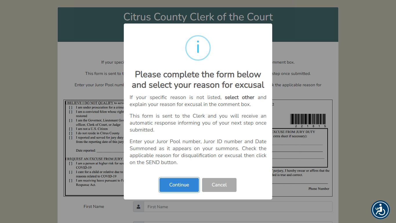 JuryExcusal - Citrus County Clerk of Courts, FL